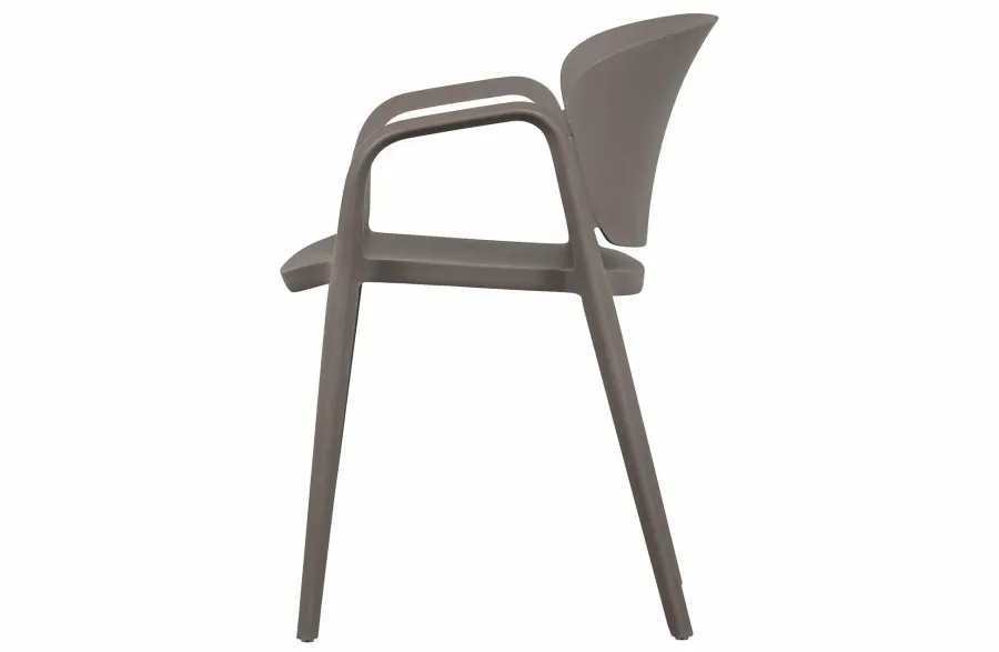 Woood Bent Eetkamerstoel Kunststof Taupe Best