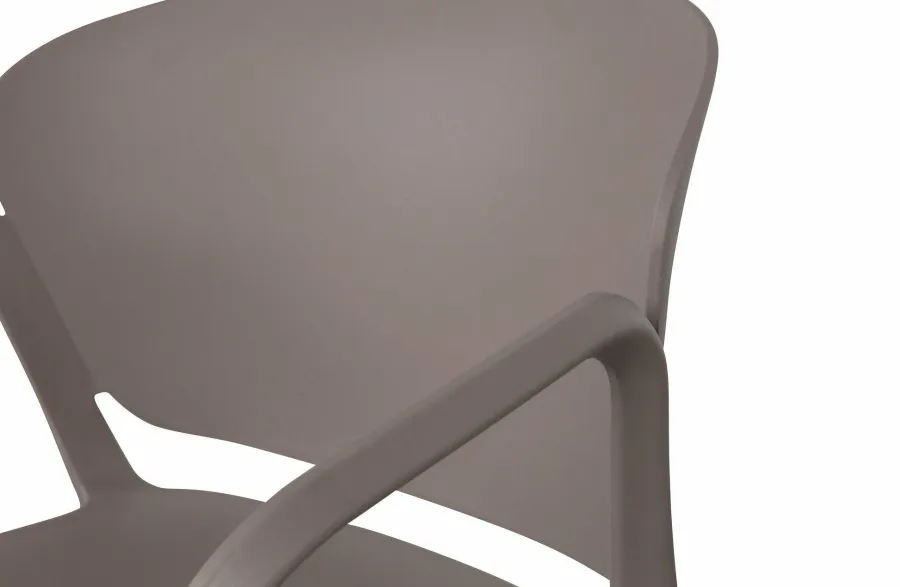 Woood Bent Eetkamerstoel Kunststof Taupe Best