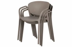 Woood Bent Eetkamerstoel Kunststof Taupe Best