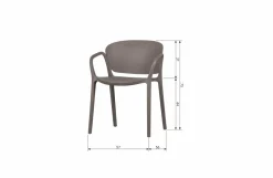 Woood Bent Eetkamerstoel Kunststof Taupe Best