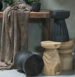 Woood Bink Kruk Hout Naturel 40xØ28cm Clearance