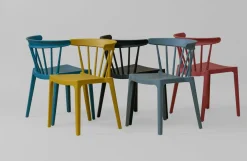 Woood Bliss Spijlenstoel Kunststof Jadegroen Clearance