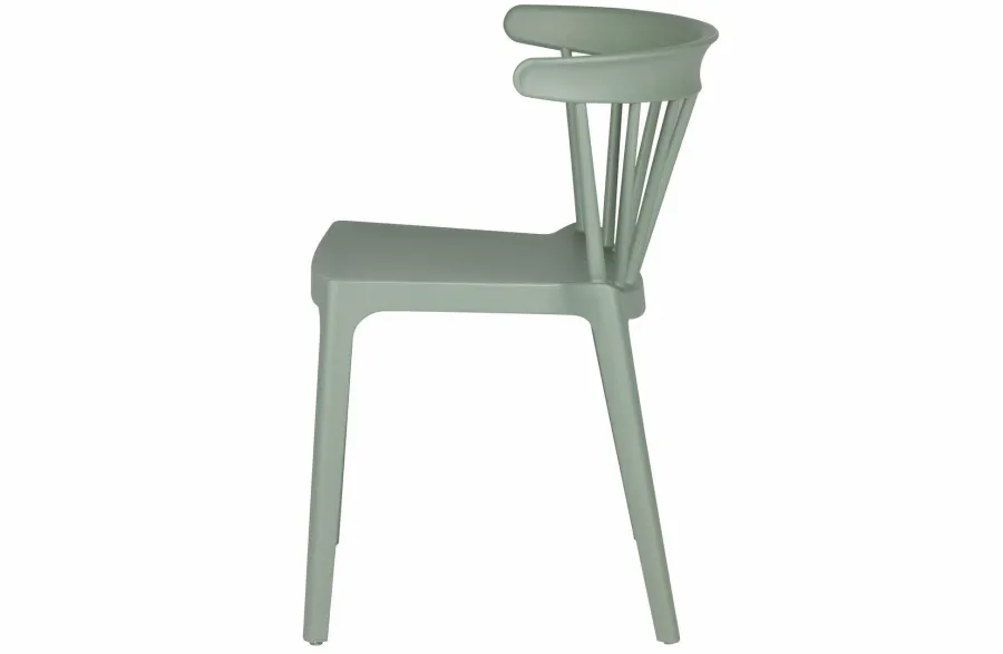 Woood Bliss Spijlenstoel Kunststof Jadegroen Clearance