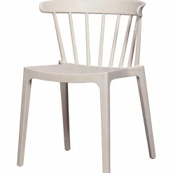 Woood Bliss tuinstoel met spijlen wheat fiber off white melange