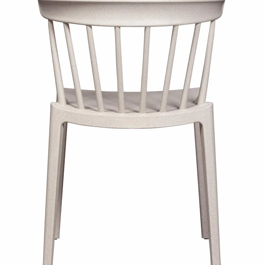 Woood Bliss tuinstoel met spijlen wheat fiber off white melange