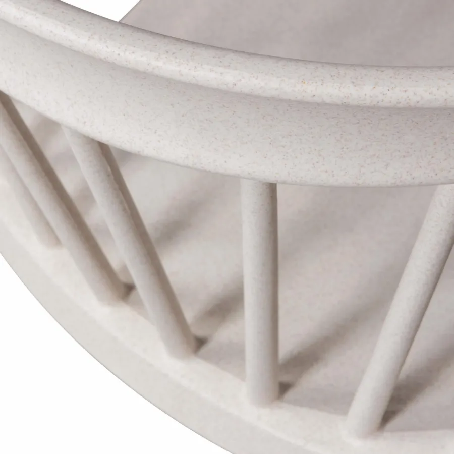 Woood Bliss tuinstoel met spijlen wheat fiber off white melange
