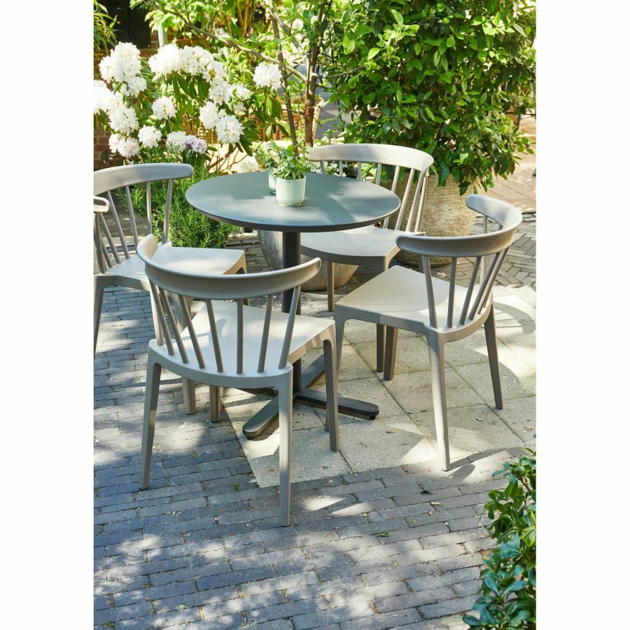 Woood Bliss tuinstoel met spijlen kunststof taupe Online