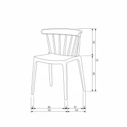 Woood Bliss tuinstoel met spijlen kunststof taupe Online