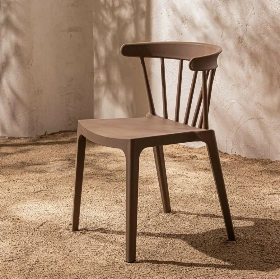 Woood Bliss tuinstoel met spijlen coffee fiber bruin melange Online