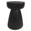 Woood Borre Kruk Hout Zwart 40xØ28cm
