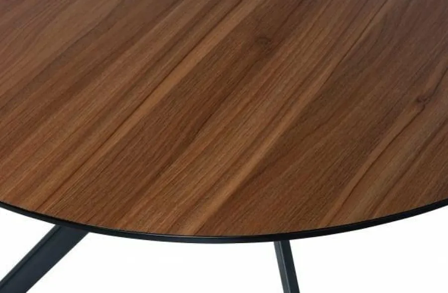 Woood Bruno Eettafel Rond Mdf Walnoot Ø120cm Best