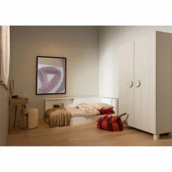 Woood Carter hoekbed links/rechts grenen wit [fsc]