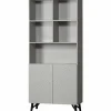 Woood Carved organic 2-deurs opbergkast mist Sale