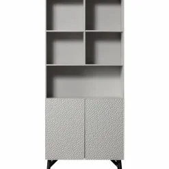 Woood Carved organic 2-deurs opbergkast mist Sale