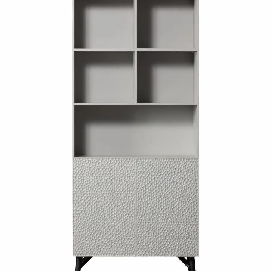 Woood Carved organic 2-deurs opbergkast mist Sale