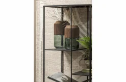 Woood Celeste Vaas Glas/hout Blauw/groen 28x16cm Hot