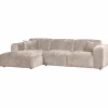 Woood CLOUD chaise longue links geweven chenille naturel Hot