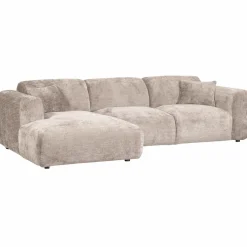 Woood CLOUD chaise longue links geweven chenille naturel Hot