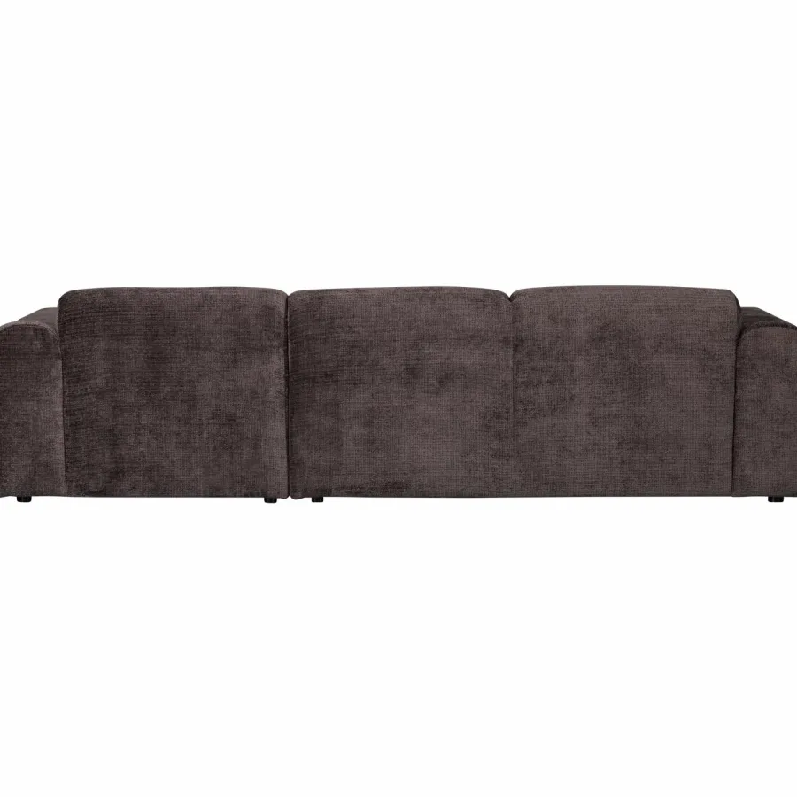 Woood CLOUD chaise longue rechts geweven chenille warm bruin Outlet