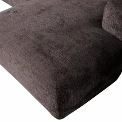 Woood CLOUD chaise longue rechts geweven chenille warm bruin Outlet