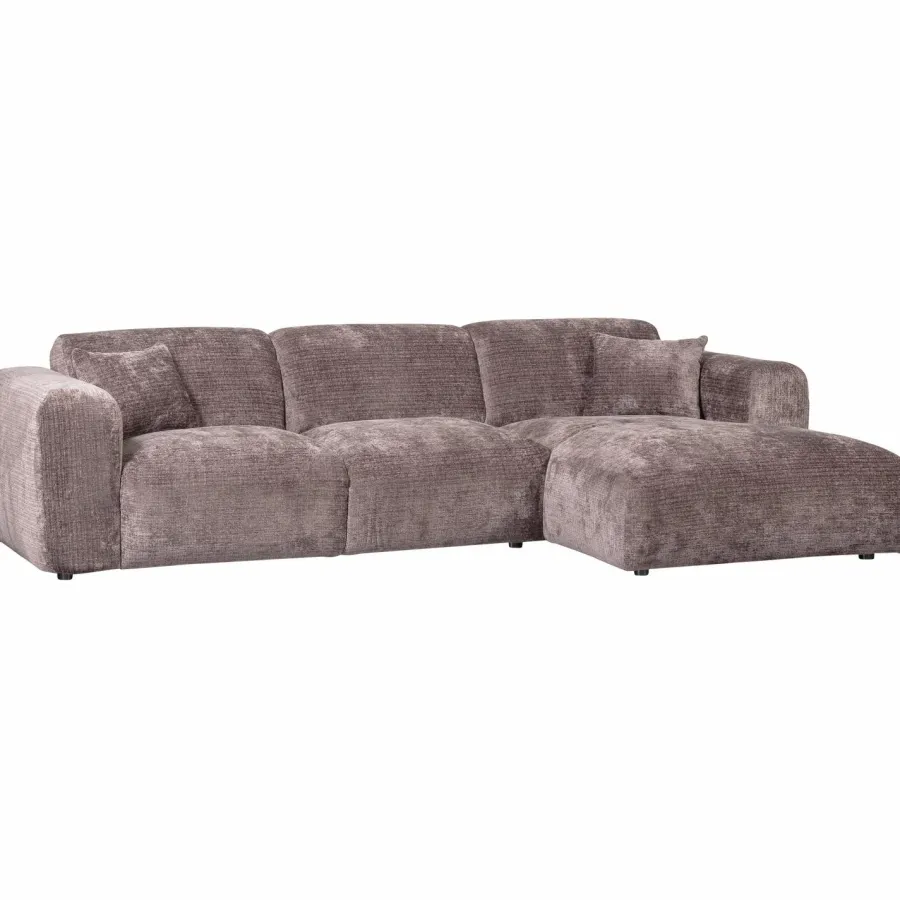 Woood CLOUD chaise longue rechts geweven chenille taupe Sale