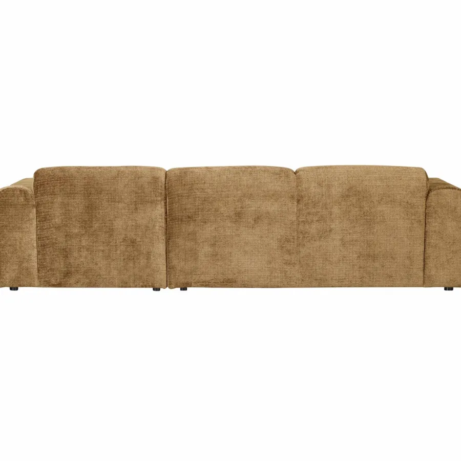 Woood CLOUD chaise longue rechts geweven chenille honinggeel