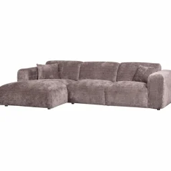 Woood CLOUD chaise longue links geweven chenille taupe Sale