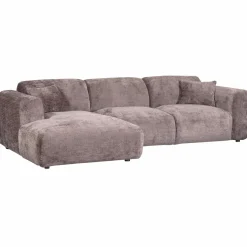 Woood CLOUD chaise longue links geweven chenille taupe Sale
