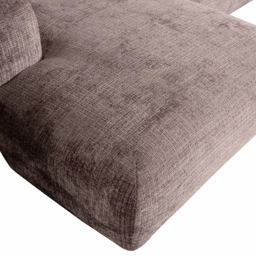 Woood CLOUD chaise longue links geweven chenille taupe Sale