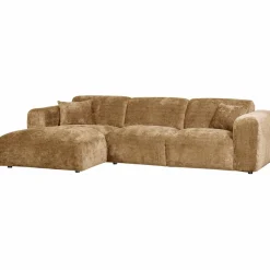 Woood CLOUD chaise longue links geweven chenille honinggeel Hot