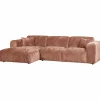 Woood CLOUD chaise longue links geweven chenille terra Hot