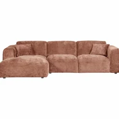 Woood CLOUD chaise longue links geweven chenille terra Hot