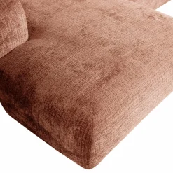 Woood CLOUD chaise longue links geweven chenille terra Hot