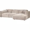Woood CLOUD chaise longue rechts geweven chenille naturel New