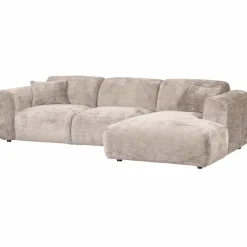 Woood CLOUD chaise longue rechts geweven chenille naturel New