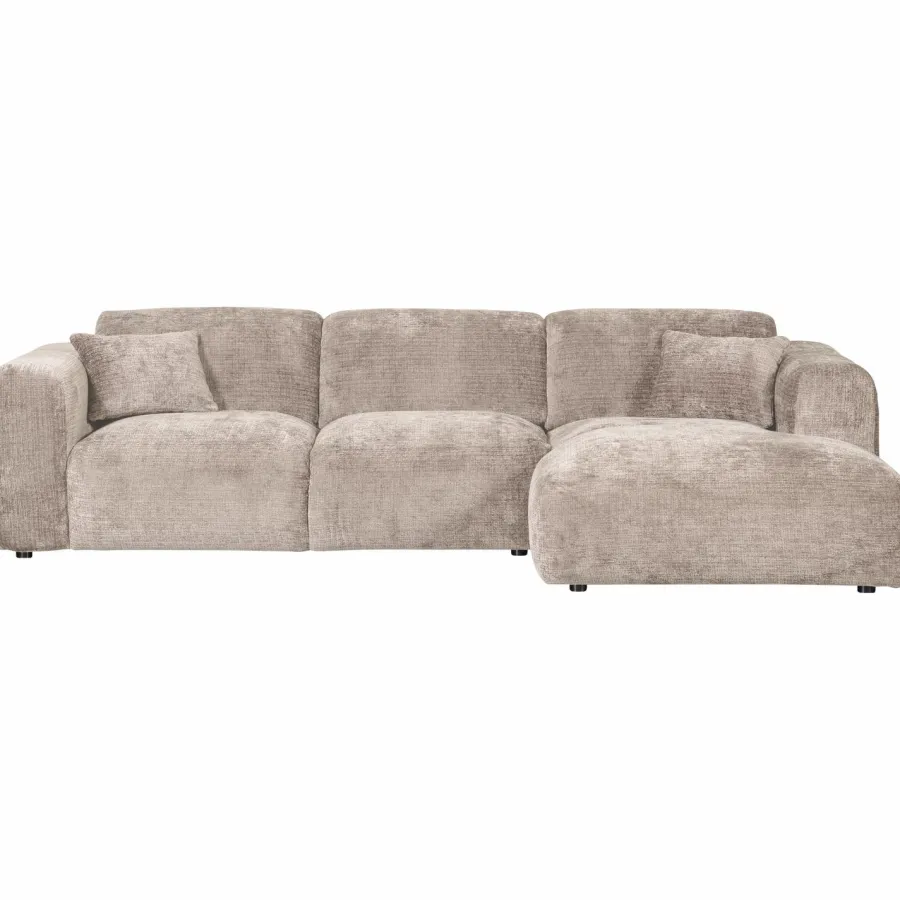 Woood CLOUD chaise longue rechts geweven chenille naturel New