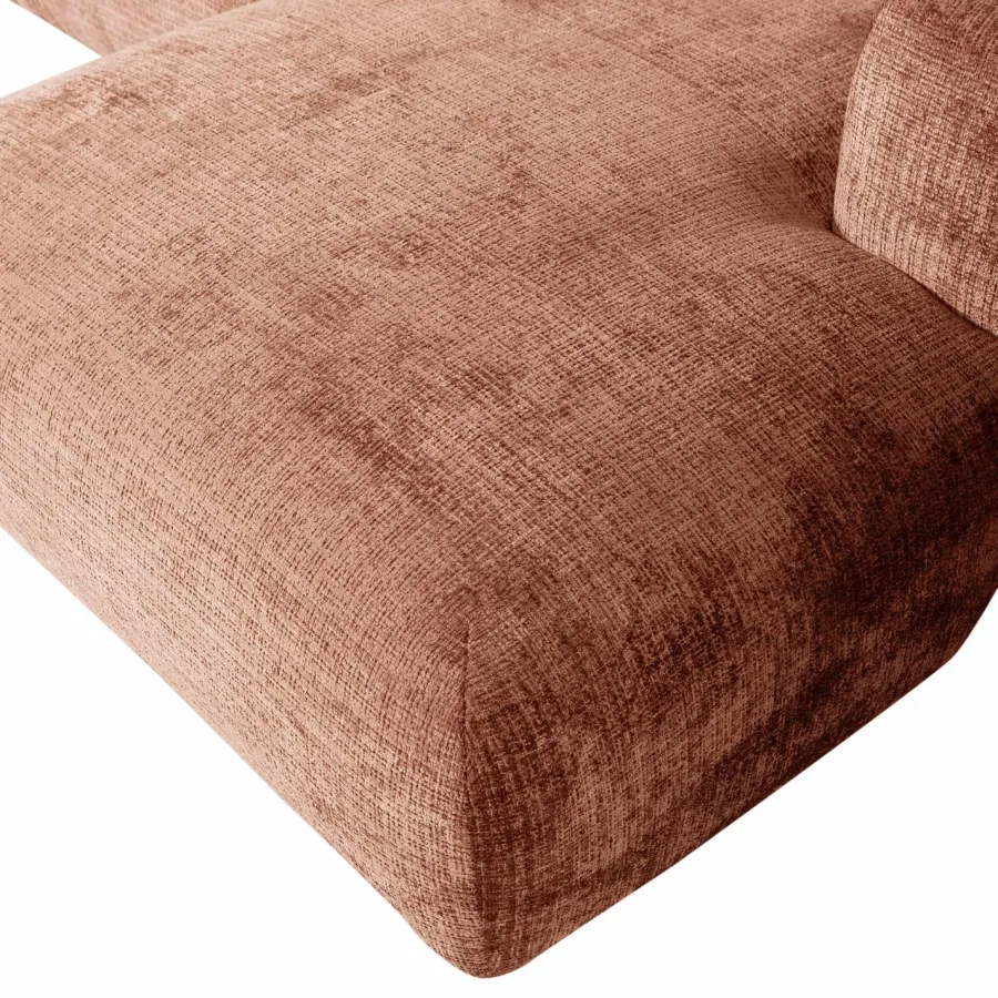 Woood CLOUD chaise longue rechts geweven chenille terra Clearance