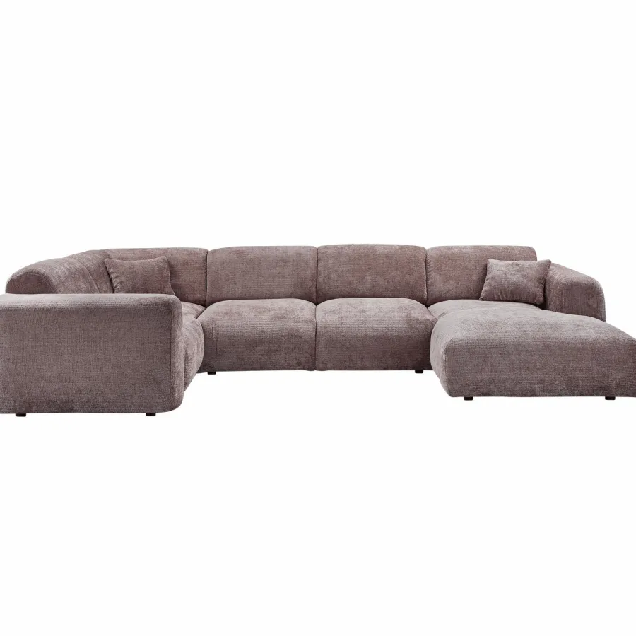 Woood CLOUD hoekbank links geweven chenille taupe Online