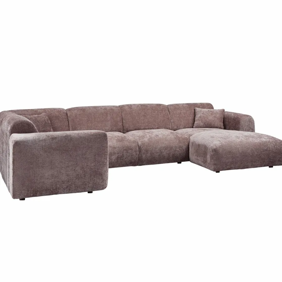 Woood CLOUD hoekbank links geweven chenille taupe Online