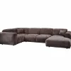 Woood CLOUD hoekbank links geweven chenille warm bruin Clearance