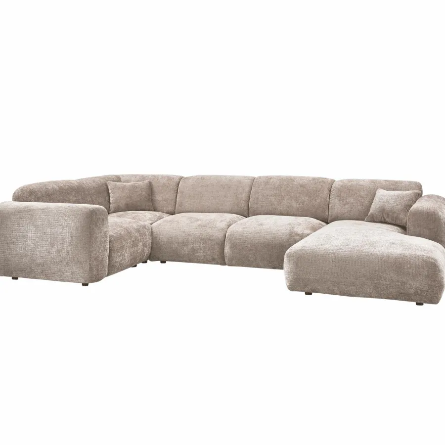 Woood CLOUD hoekbank links geweven chenille naturel New