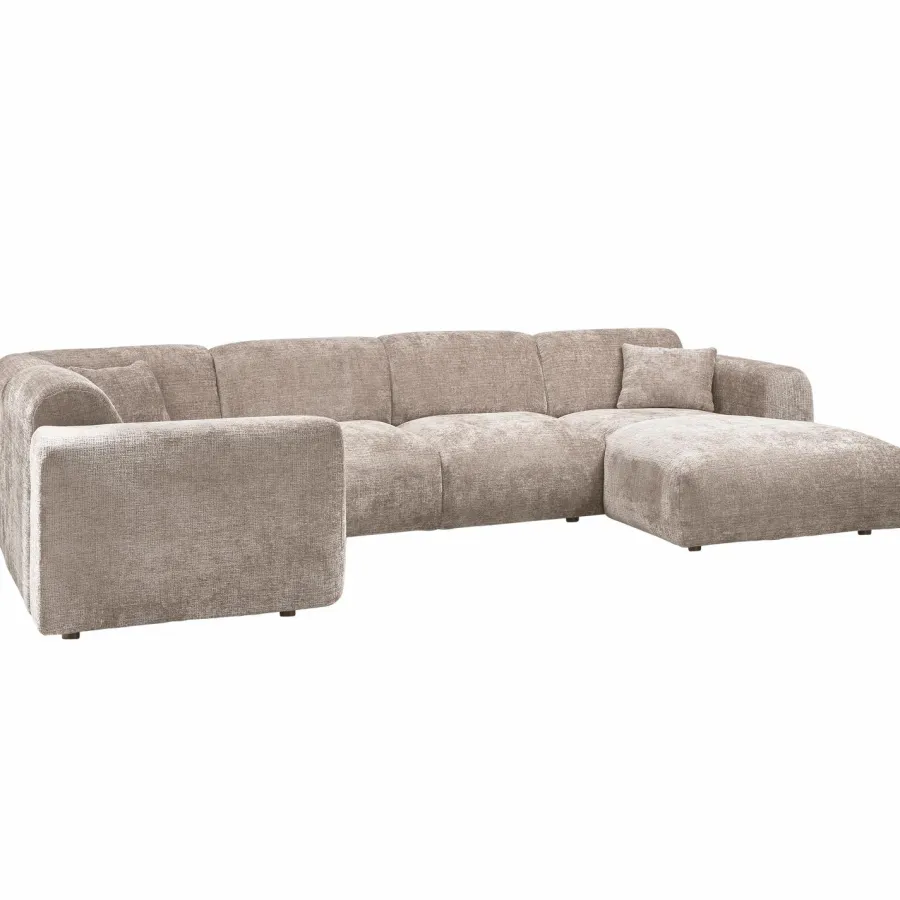 Woood CLOUD hoekbank links geweven chenille naturel New