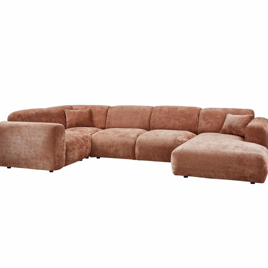 Woood CLOUD hoekbank links geweven chenille terra Outlet