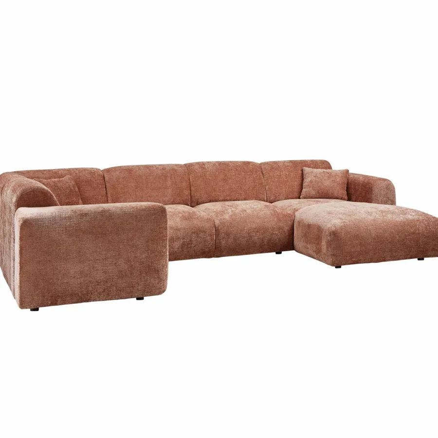 Woood CLOUD hoekbank links geweven chenille terra Outlet