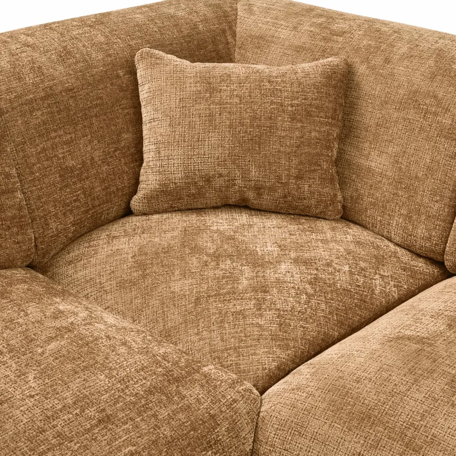 Woood CLOUD hoekbank links geweven chenille honinggeel Sale