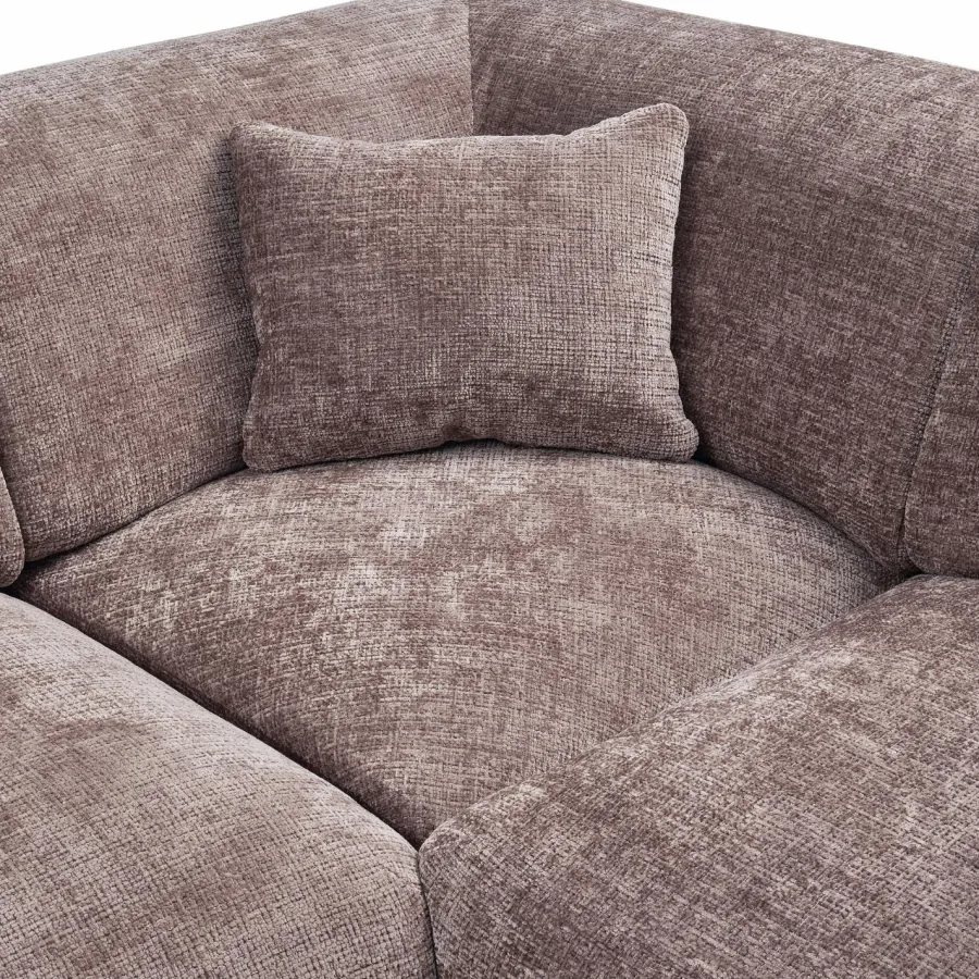 Woood CLOUD hoekbank rechts geweven chenille taupe Clearance