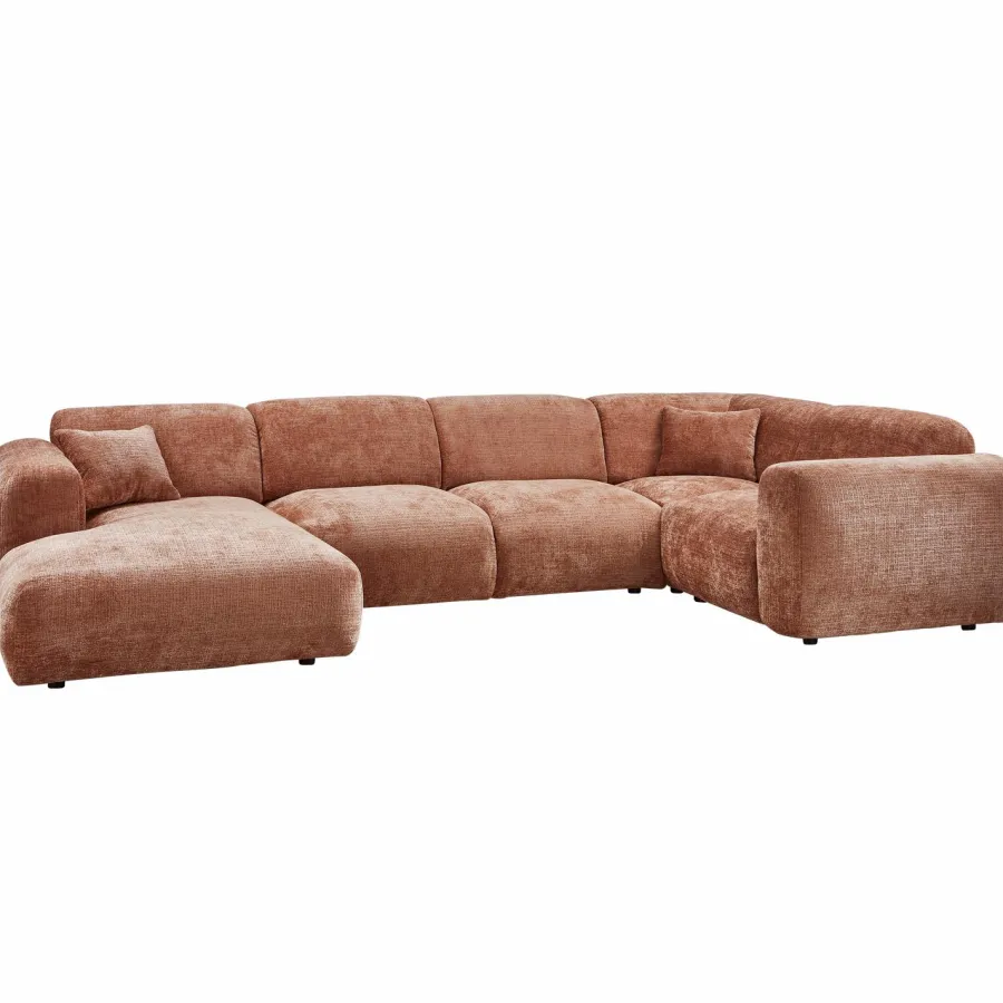 Woood CLOUD hoekbank rechts geweven chenille terra Discount