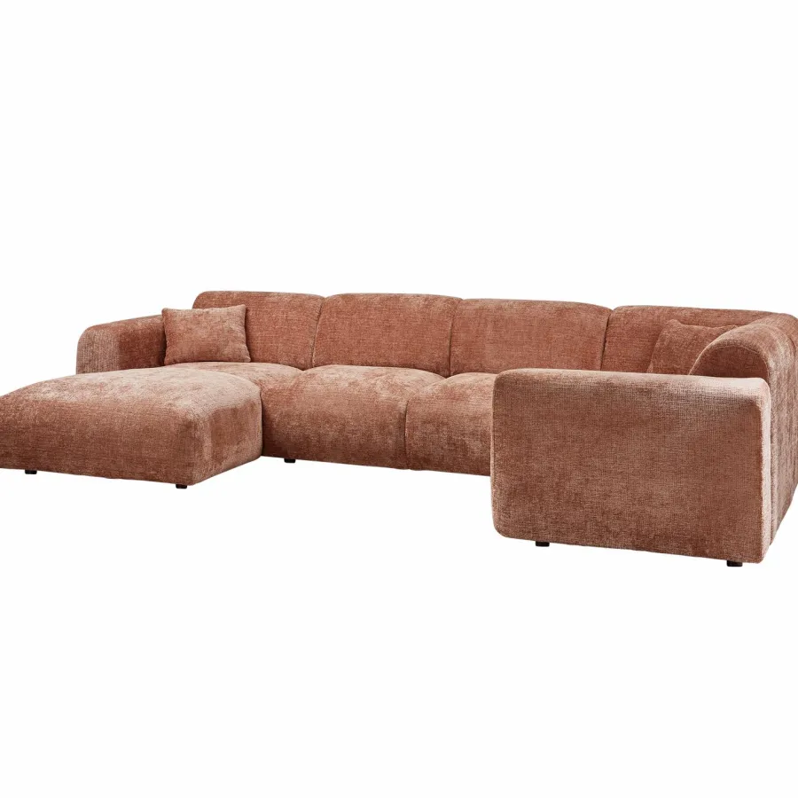 Woood CLOUD hoekbank rechts geweven chenille terra Discount