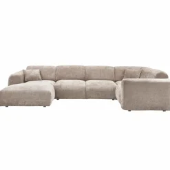 Woood CLOUD hoekbank rechts geweven chenille naturel Discount