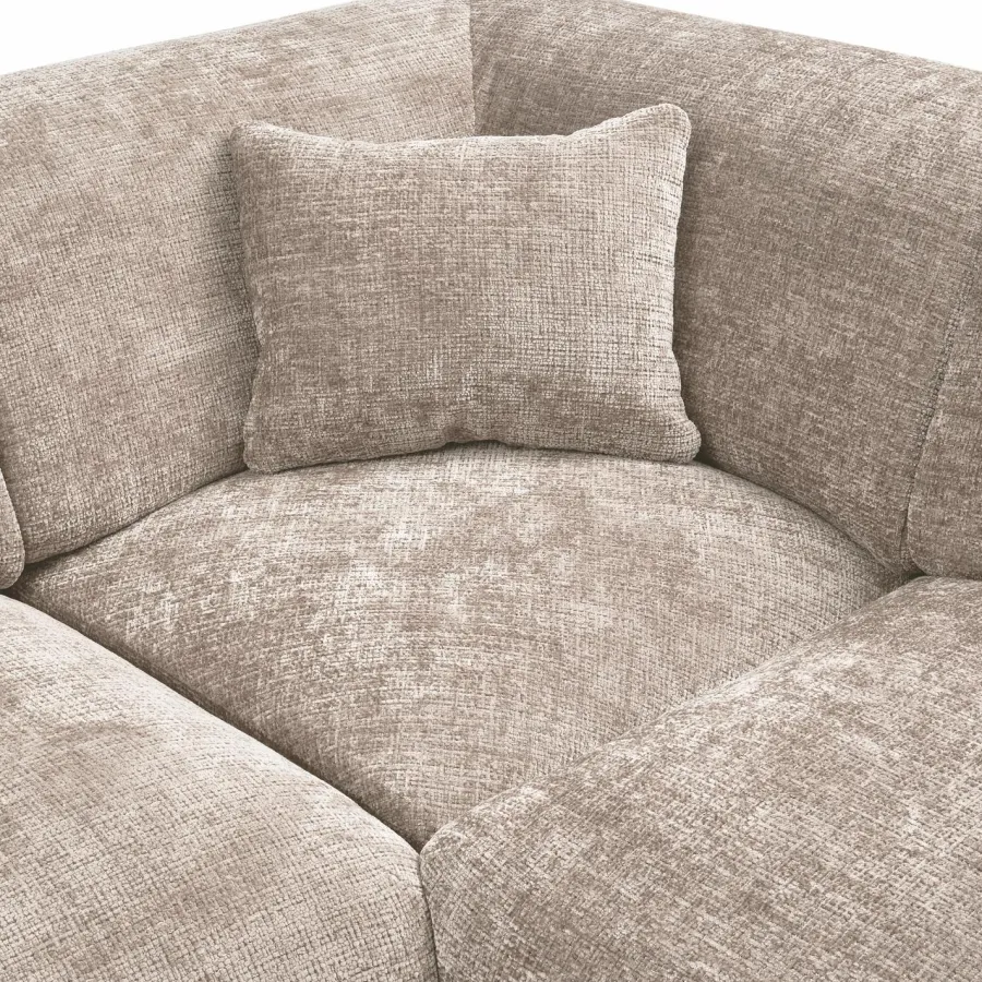 Woood CLOUD hoekbank rechts geweven chenille naturel Discount
